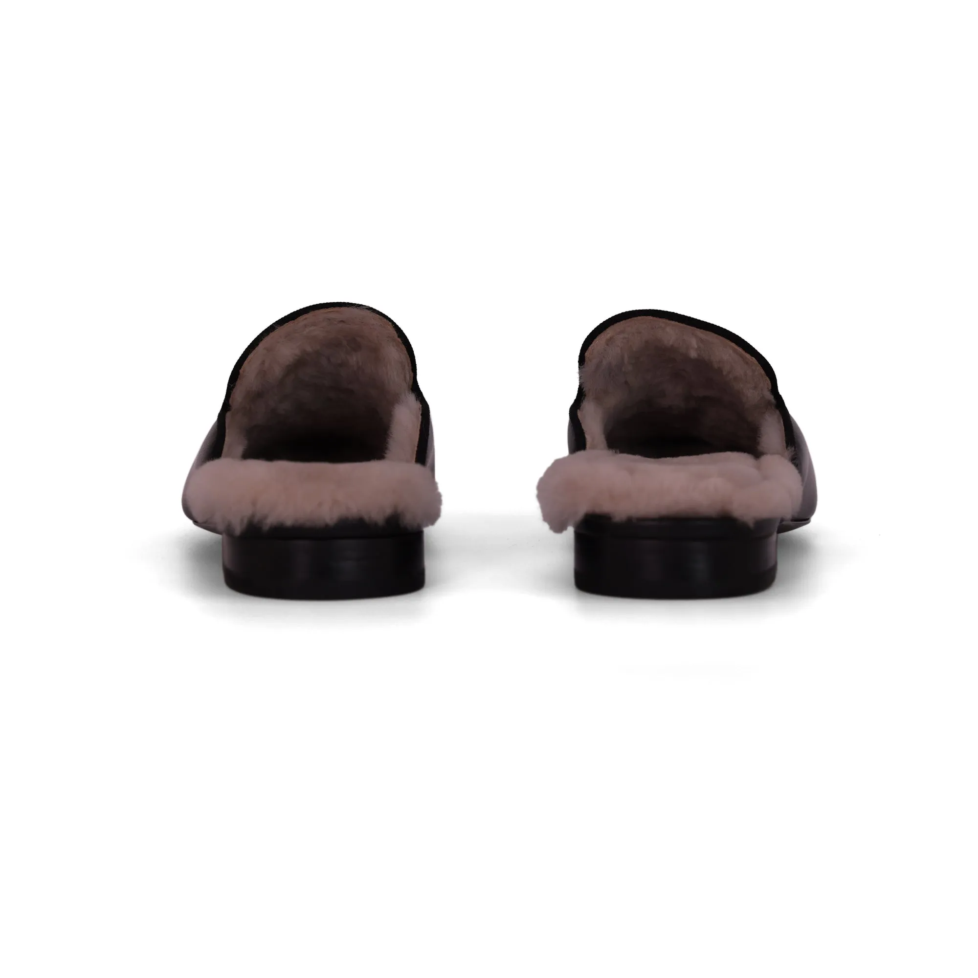 AiciBerllucci KATE   Calfskin Leather wool lining slippers