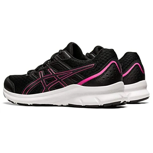 ASICS Women's Jolt 3 Running Shoes, 8, Black/HOT Pink