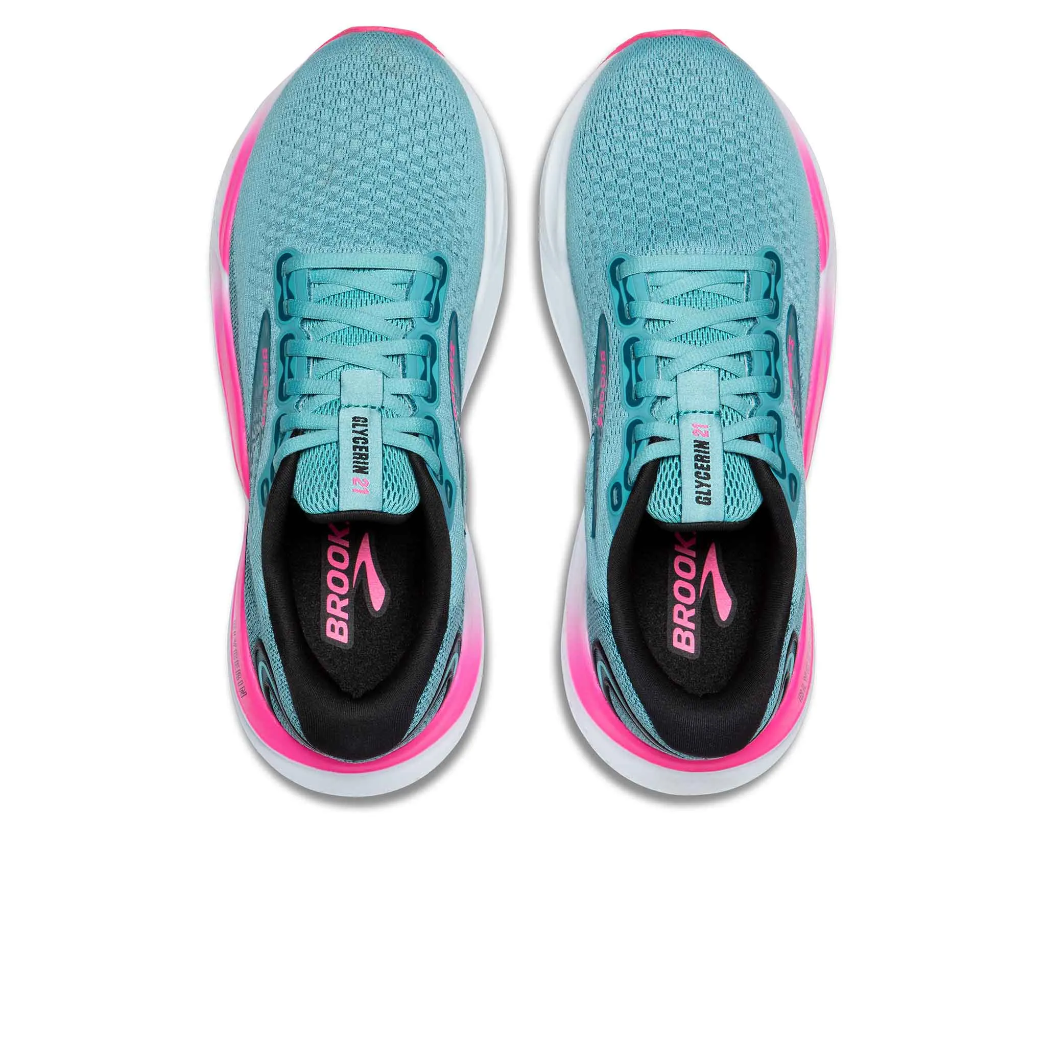 Brooks | Women's Glycerin 21 Running Shoes - Moroccan Blue/Aqua/Pink