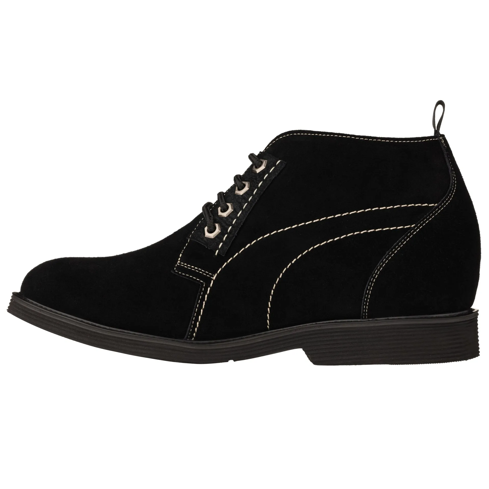 CALTO - K9913 - 3.2 Inches Taller (Black) - Ankle Boot