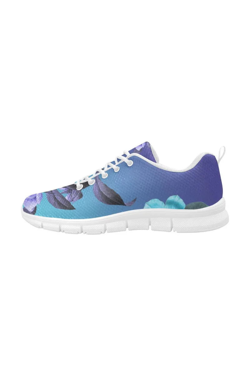 Christmas Roses Women's Breathable Running Shoes (Model 055)