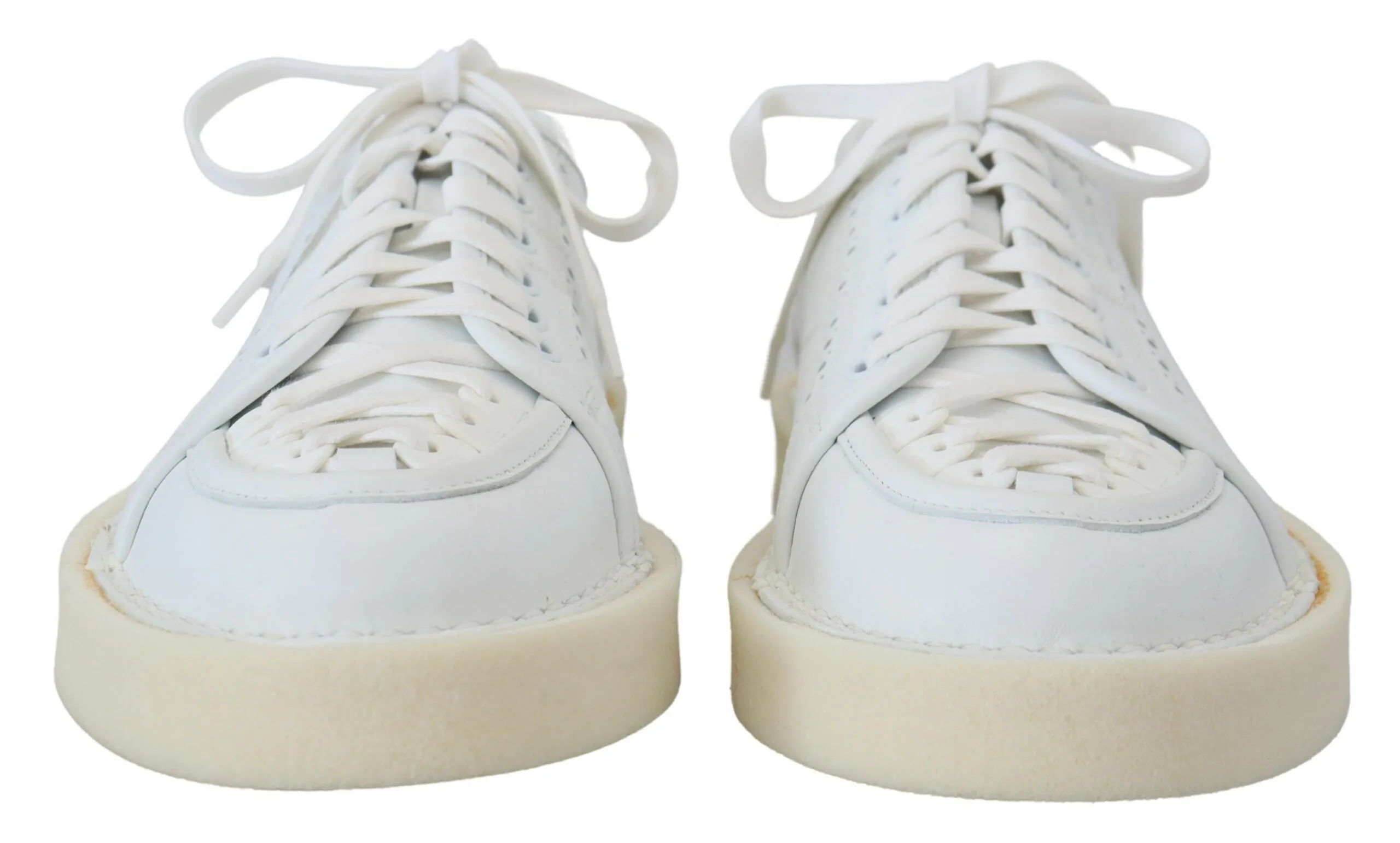 Dolce & Gabbana Elegant White Low Top Oxford Sneakers