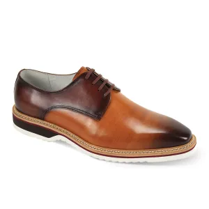 Giovann Reggie Cognac/Brown Men's Lace Up Tow-Tone Casual Shoes