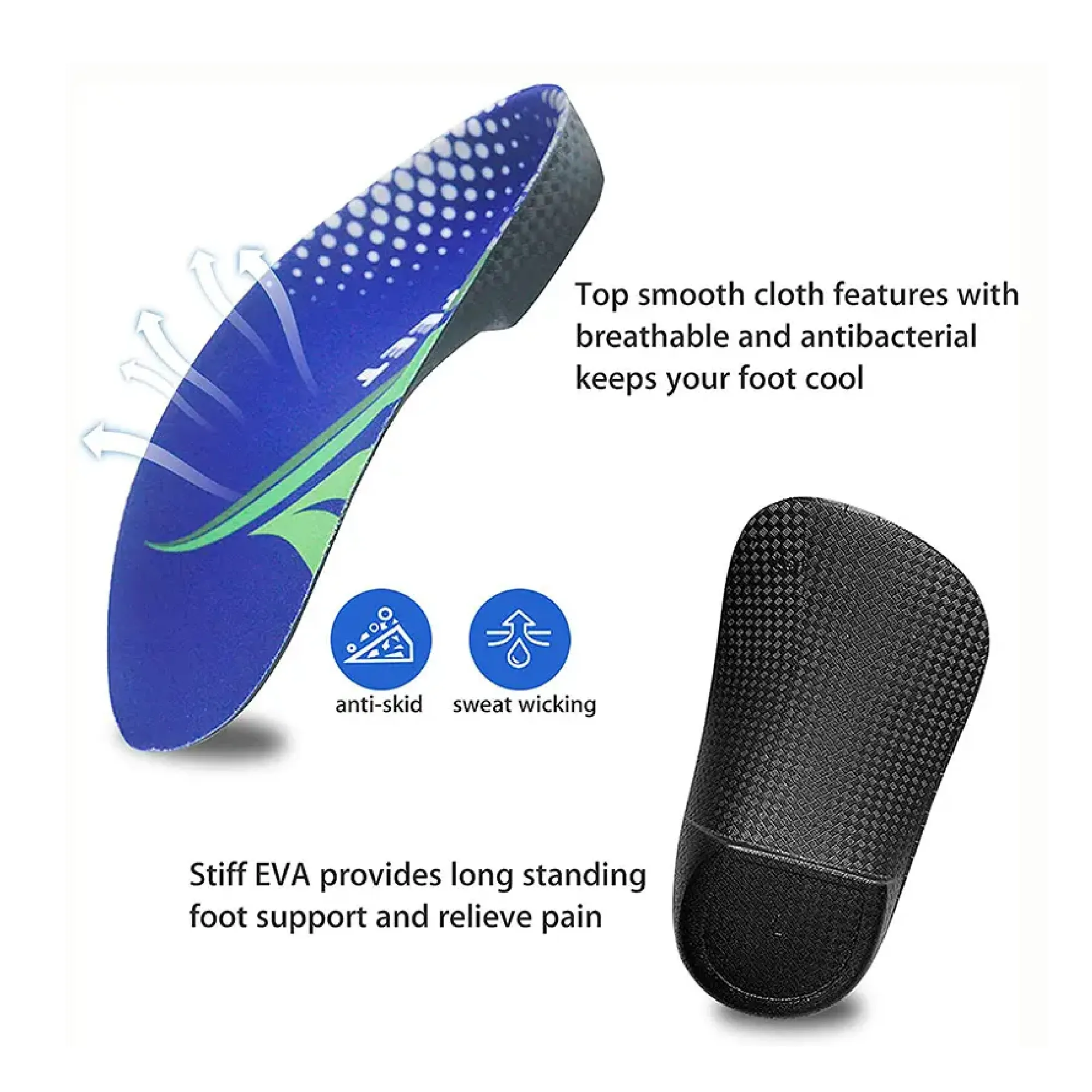 High Arch Support Orthotic Inserts for Improved Foot Comfort and Stability