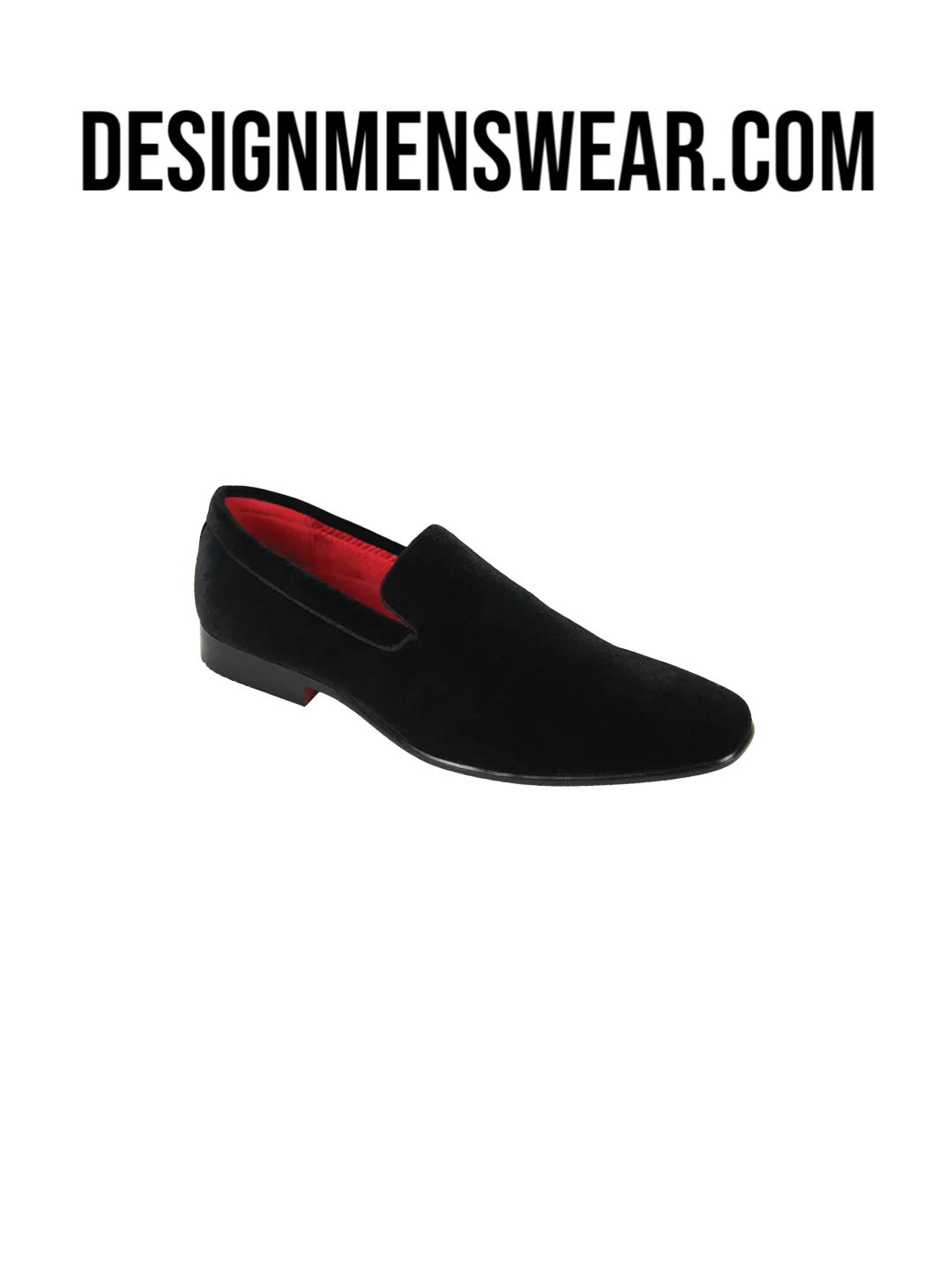 Men's Black Plain Velvet Slip-On Tuxedo shoes Luxury Design Style No: 7011