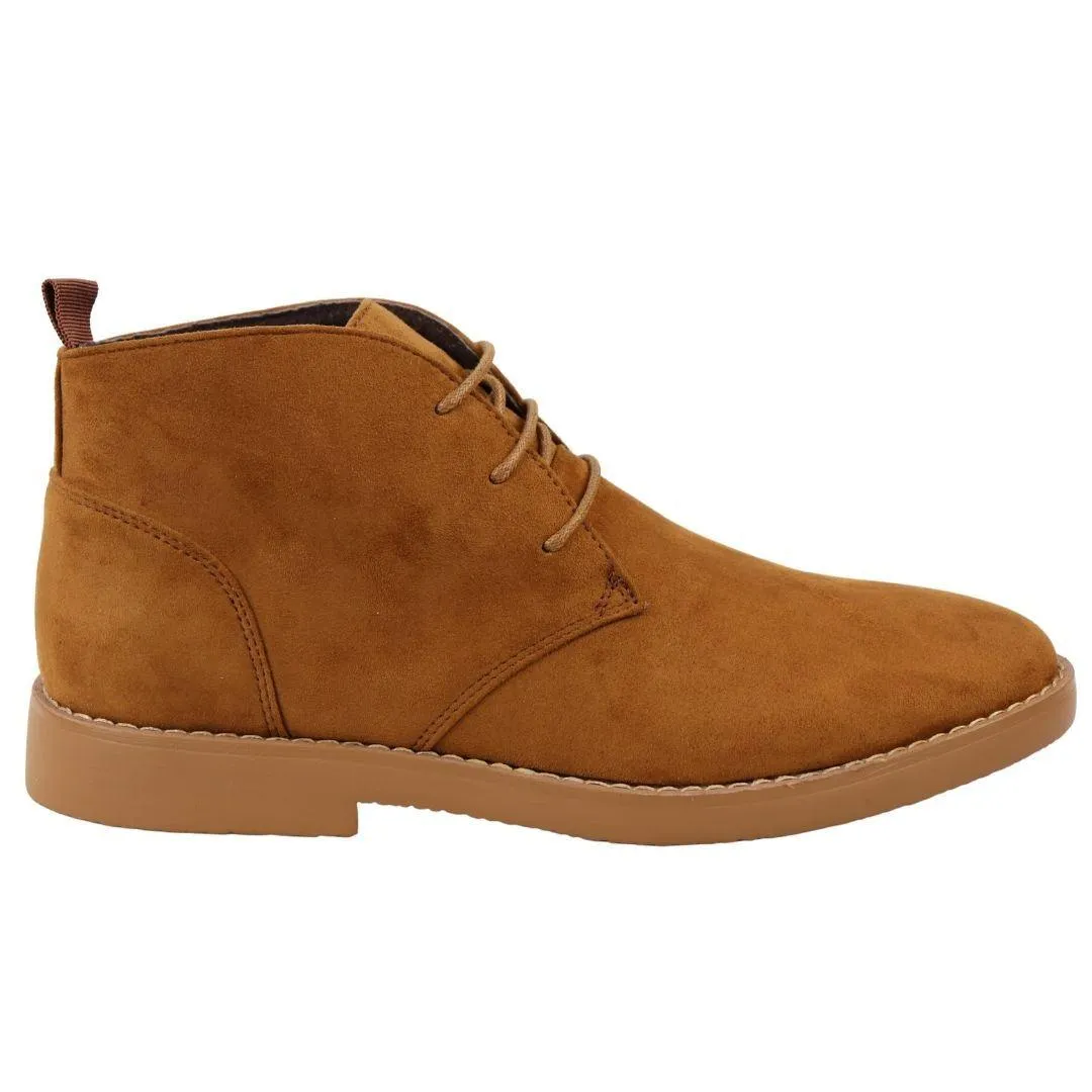 Mens's Chukka Desert Ankle Boots Lace Up Suede Shoes