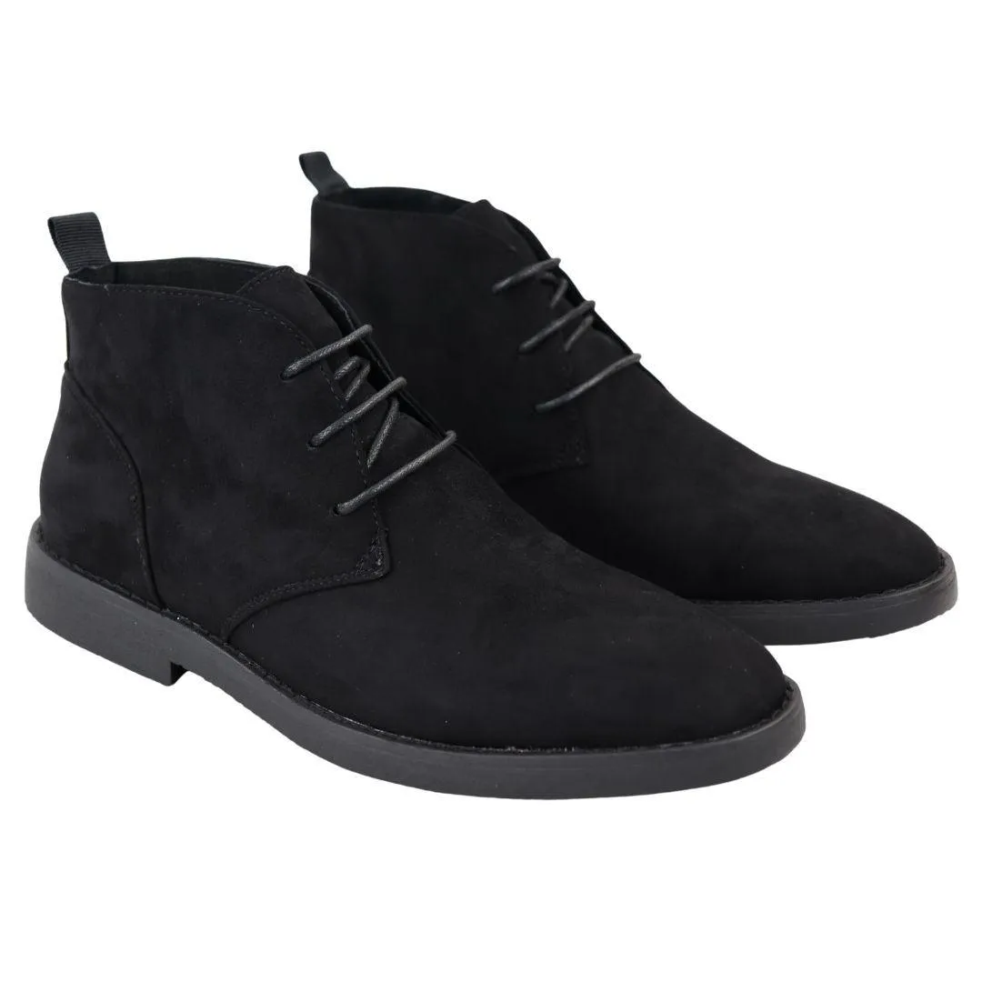 Mens's Chukka Desert Ankle Boots Lace Up Suede Shoes