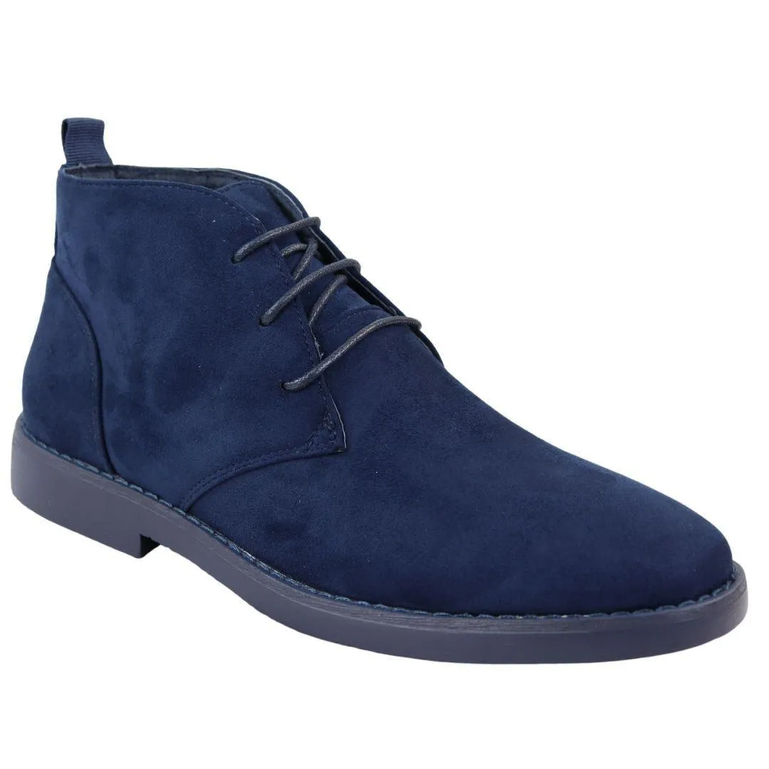 Mens's Chukka Desert Ankle Boots Lace Up Suede Shoes