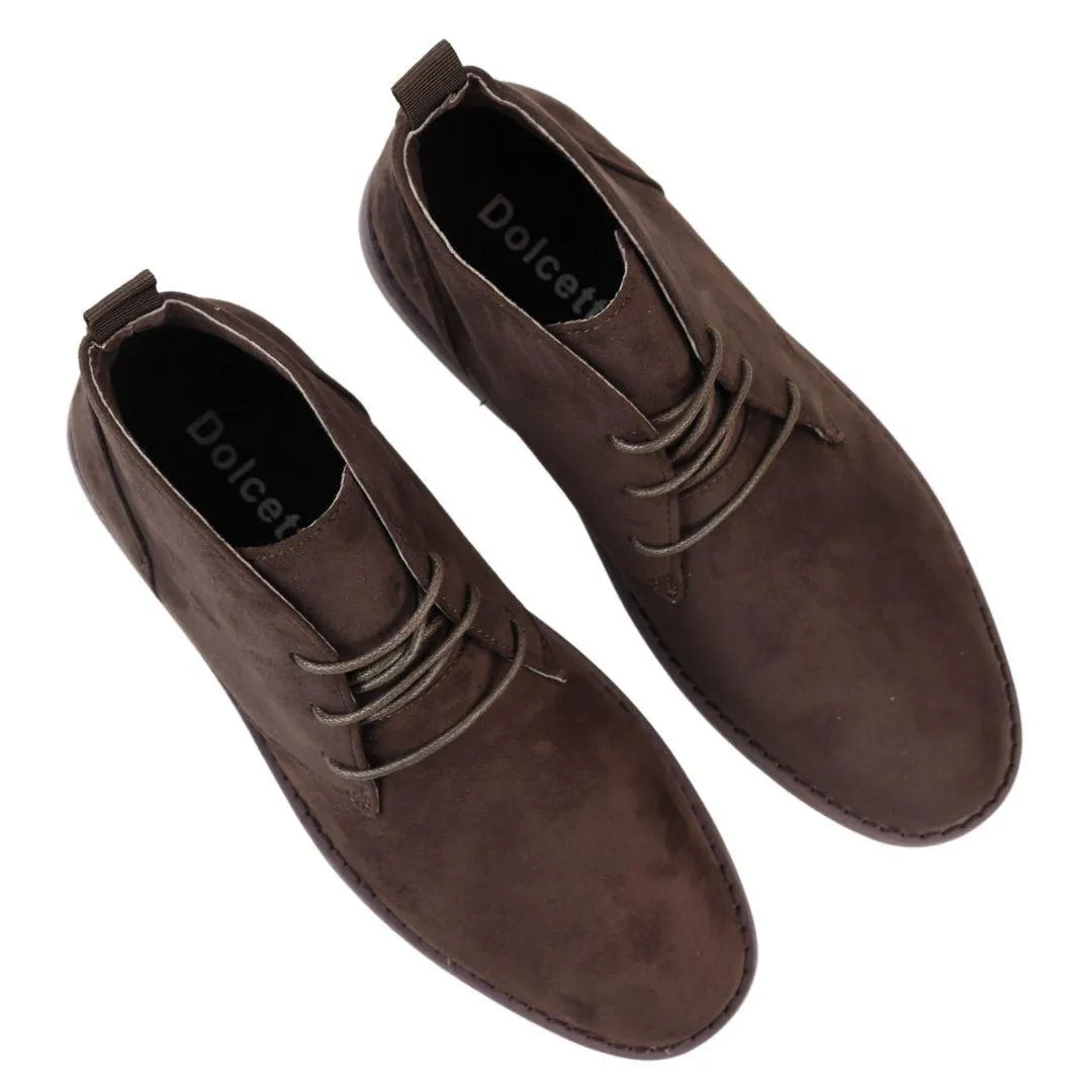 Mens's Chukka Desert Ankle Boots Lace Up Suede Shoes