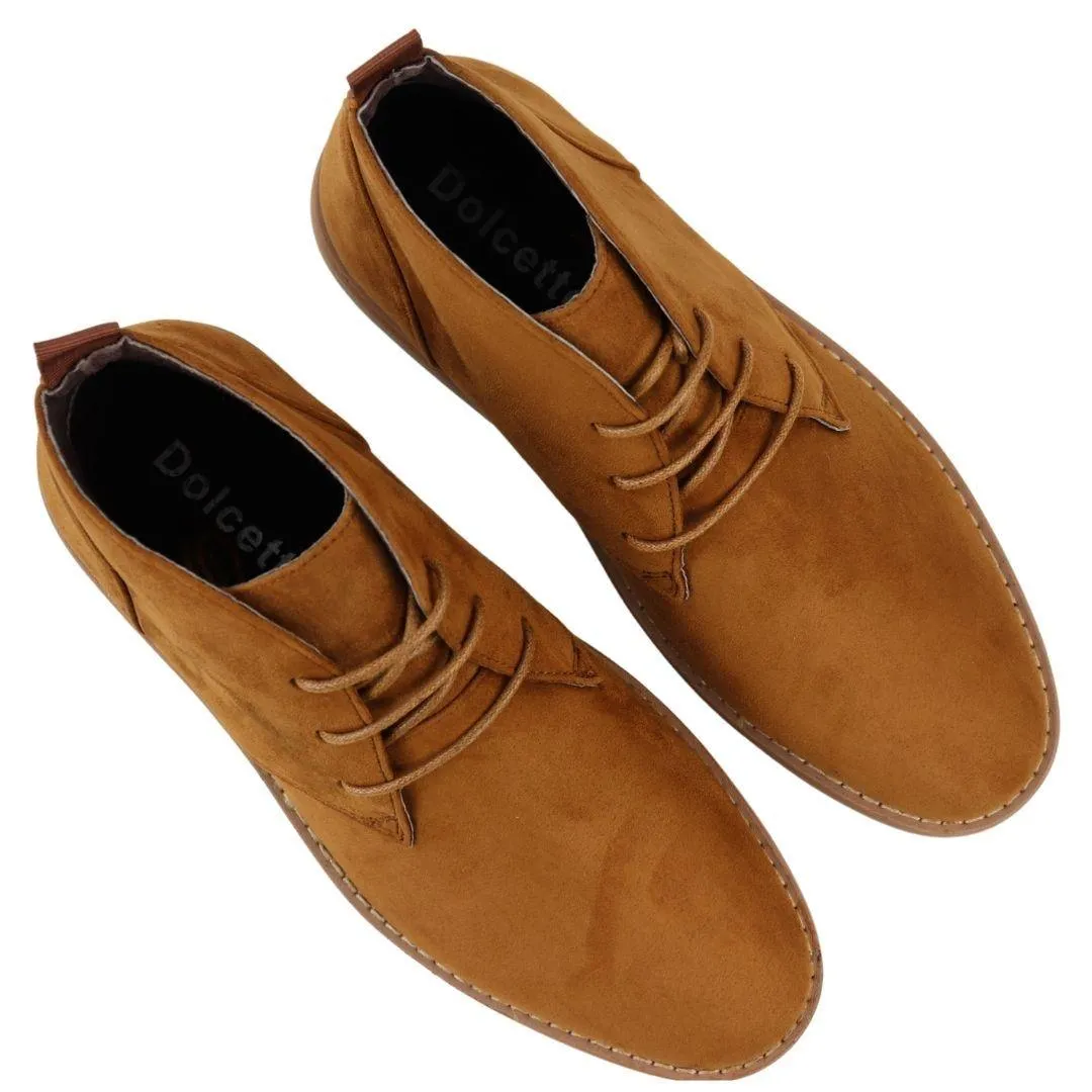 Mens's Chukka Desert Ankle Boots Lace Up Suede Shoes