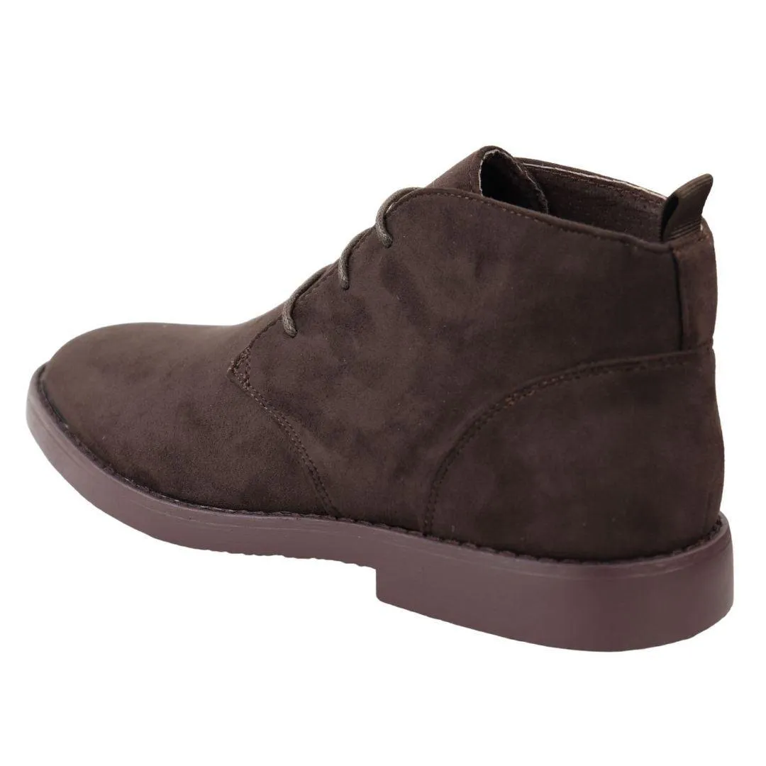 Mens's Chukka Desert Ankle Boots Lace Up Suede Shoes