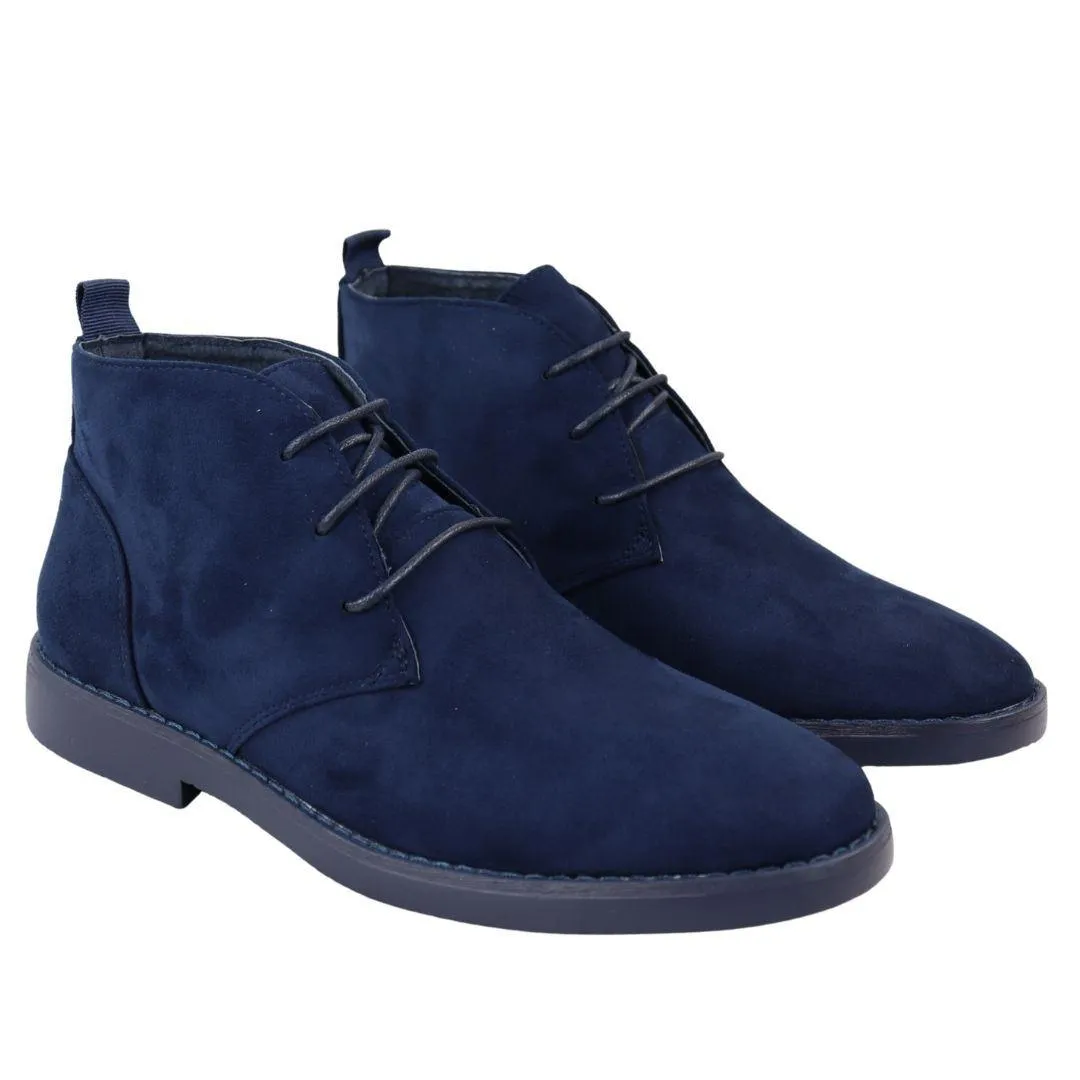 Mens's Chukka Desert Ankle Boots Lace Up Suede Shoes