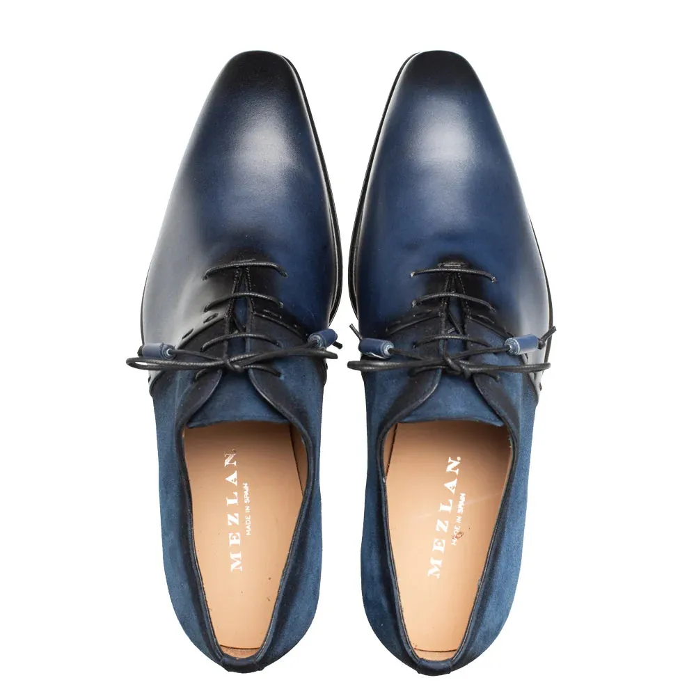 Mezlan Blue Men's Lace-Up Shoes Colomer Calf/Suede Oxford Style No:21342