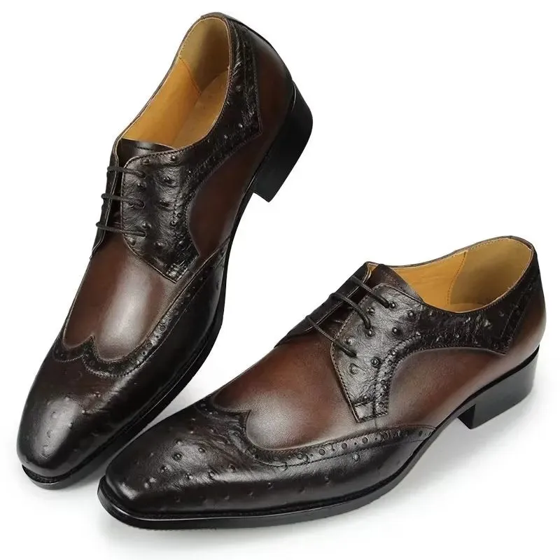 Modish Bespoke Brogue Leather Wedding Shoes