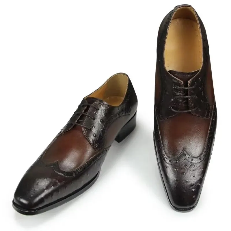 Modish Bespoke Brogue Leather Wedding Shoes