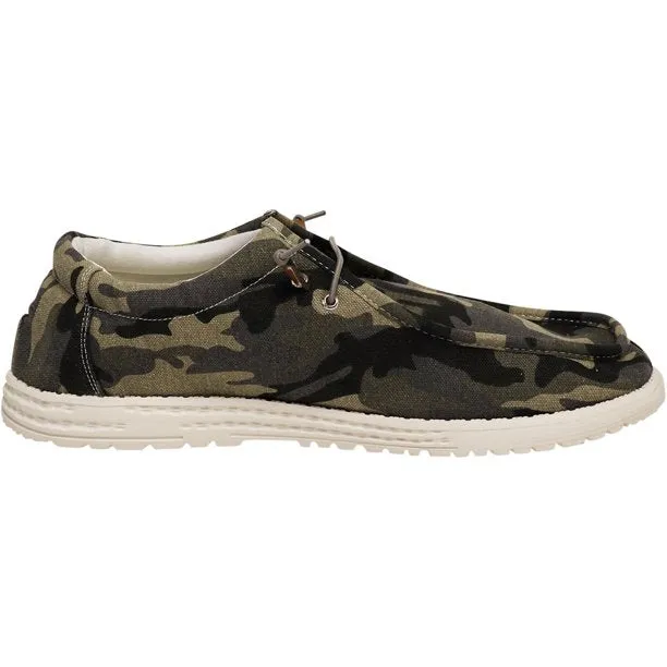 Olive Camo Slip-On Boat Shoes