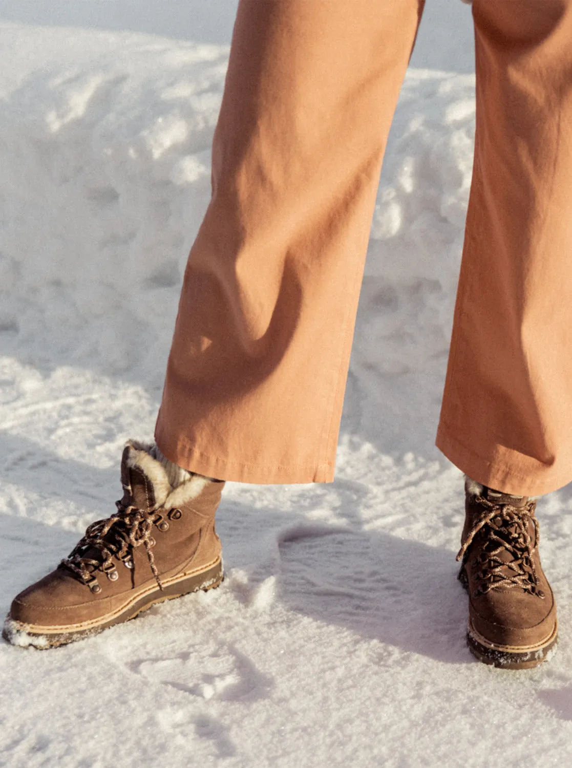 Sadie Lace-Up Boots - Chestnut Brown