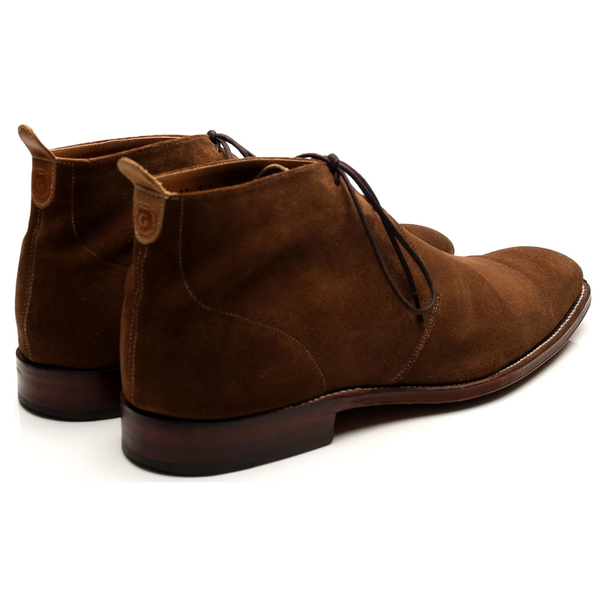 'Silas' Snuff Brown Suede Chukka Boots UK 10 F