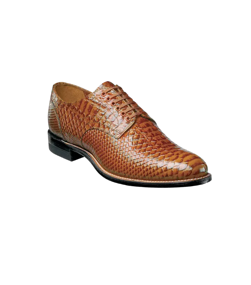 Stacy Adams Tan Madison Anaconda Plain Toe Oxford Men's shoe