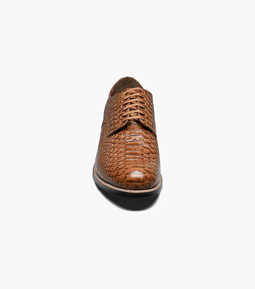 Stacy Adams Tan Madison Anaconda Plain Toe Oxford Men's shoe