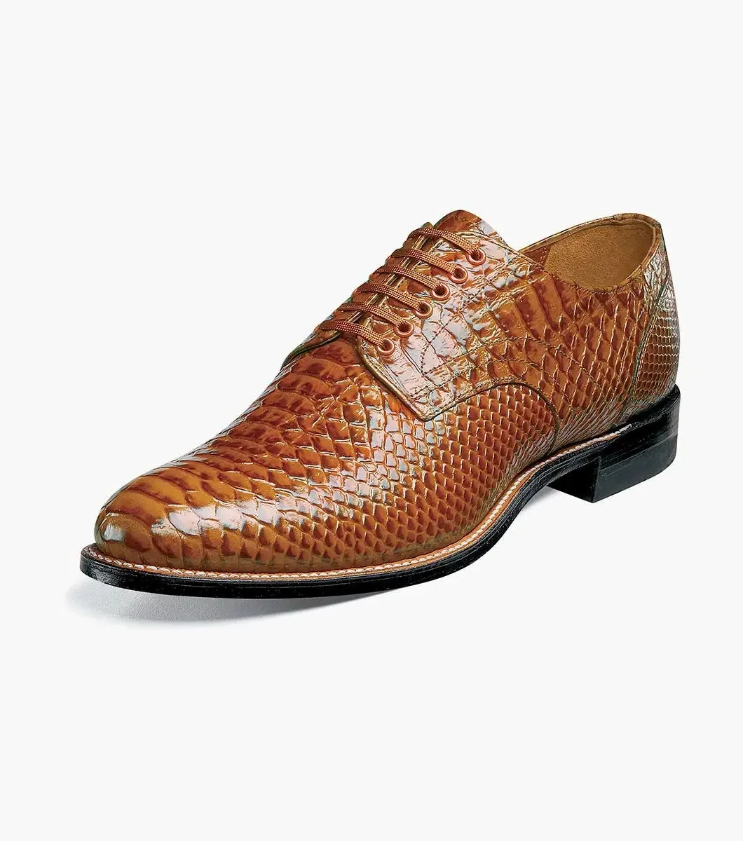 Stacy Adams Tan Madison Anaconda Plain Toe Oxford Men's shoe