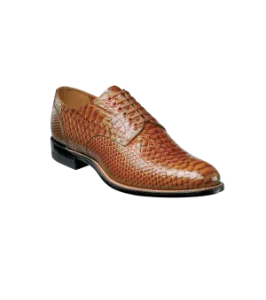 Stacy Adams Tan Madison Anaconda Plain Toe Oxford Men's shoe