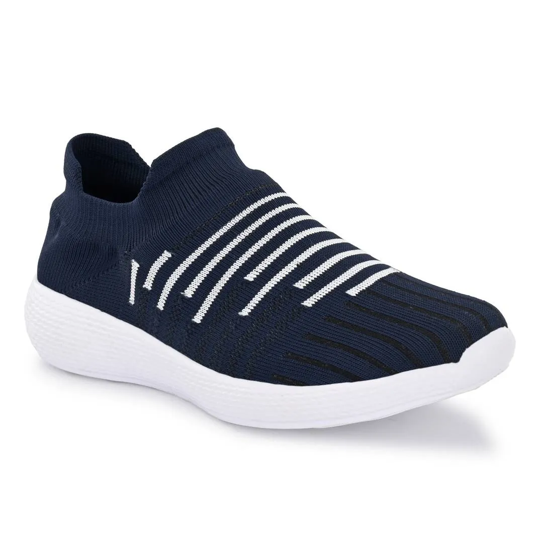 Stylish Mesh Navy Blue Running Shoes For Men