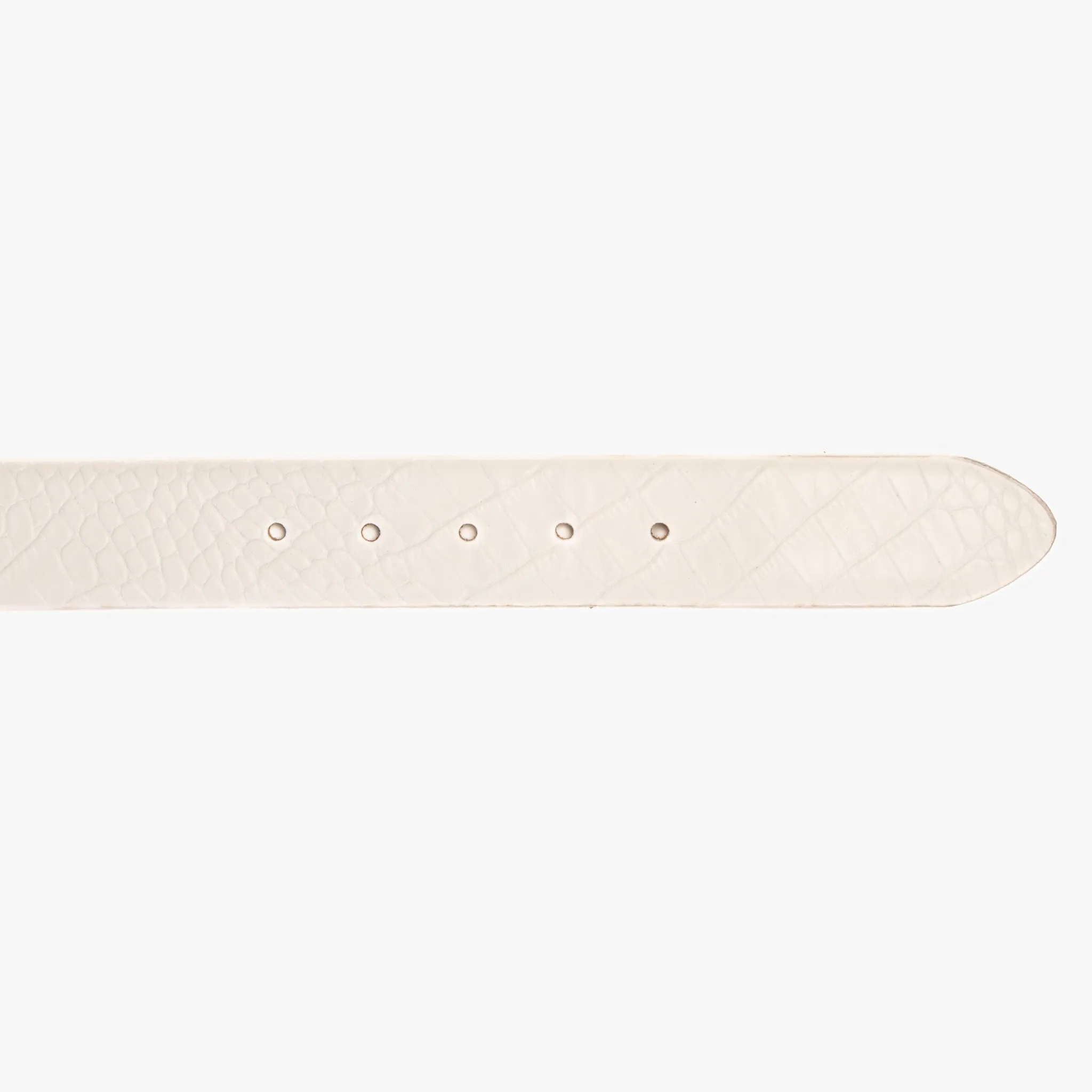 The Monaco White Leather Belt