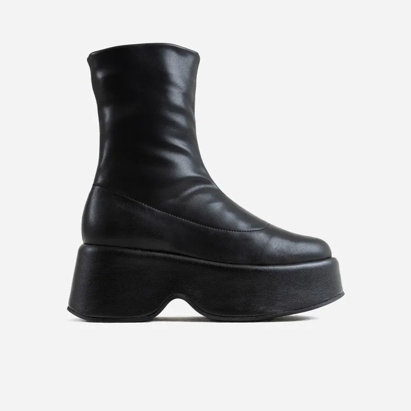 Tizzy Black Stretch Ankle Boots